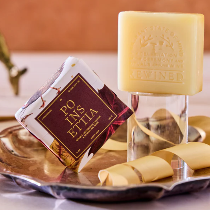 Rewined Holiday Soap: Poinsettia