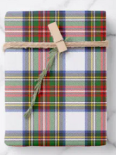 Load image into Gallery viewer, Caspari Dress Stewart Tartan Reversible Gift Wrap