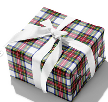 Load image into Gallery viewer, Caspari Dress Stewart Tartan Reversible Gift Wrap