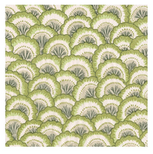 Load image into Gallery viewer, Caspari Pierre Frey Pontchartrain Green Scallop Cocktail Napkins