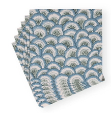 Load image into Gallery viewer, Caspari Pierre Frey Pontchartrain Blue Scallop Cocktail Napkins