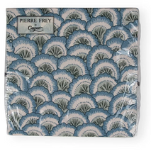 Load image into Gallery viewer, Caspari Pierre Frey Pontchartrain Blue Scallop Cocktail Napkins