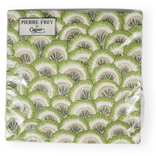 Load image into Gallery viewer, Caspari Pierre Frey Pontchartrain Green Scallop Cocktail Napkins