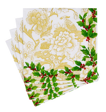Load image into Gallery viewer, Caspari Holly Ceramic Cocktail Napkins