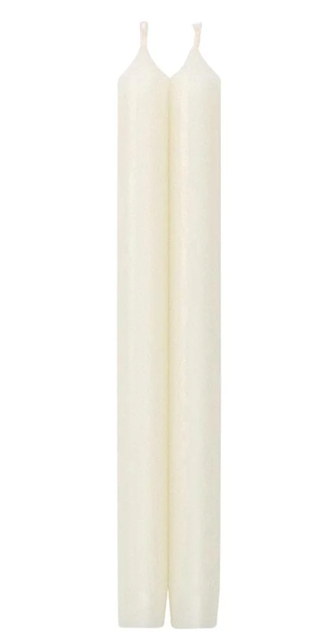Caspari Straight Taper 10" Candles in White
