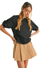 Load image into Gallery viewer, Black Tiered Sleeve Knit Top
