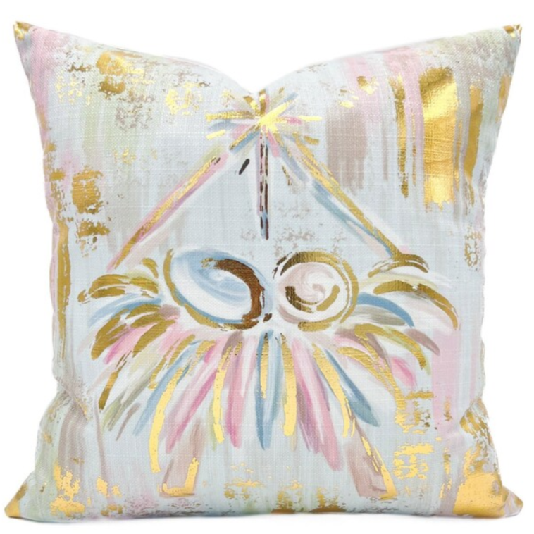 Manger Pastel Gold Foil Pillow