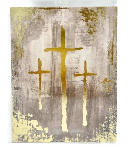 Gold Crosses Notecards