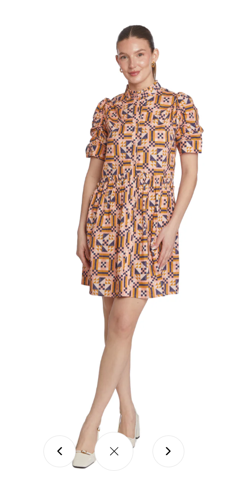 Pink Tile Veronica Dress