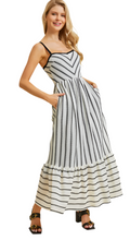 Load image into Gallery viewer, Black and White Long Dress
