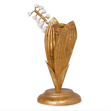 Load image into Gallery viewer, Hand Embossed Lily of the Valley Candle Holder, 10"