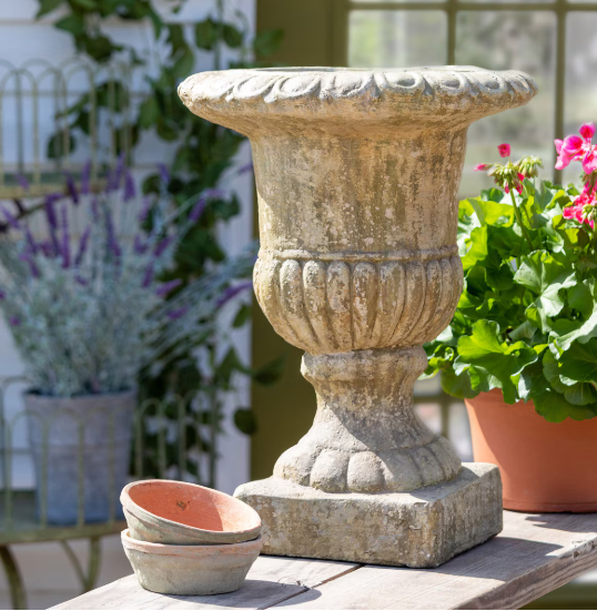 Courtyard Garden Urn with Base