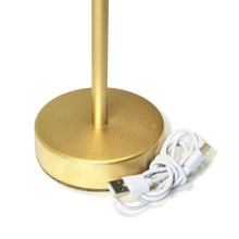 Load image into Gallery viewer, Gold Cordless LED Lamp