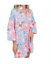 Load image into Gallery viewer, Blue + Pink Koi Mini Dress