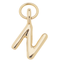 Load image into Gallery viewer, Mini Initial Charm in Shiny Gold