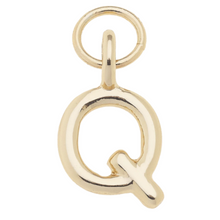 Load image into Gallery viewer, Mini Initial Charm in Shiny Gold