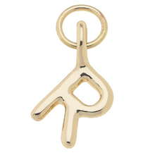 Load image into Gallery viewer, Mini Initial Charm in Shiny Gold