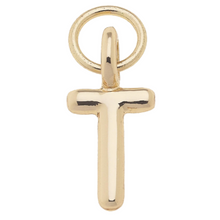 Load image into Gallery viewer, Mini Initial Charm in Shiny Gold