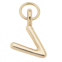 Load image into Gallery viewer, Mini Initial Charm in Shiny Gold