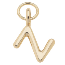 Load image into Gallery viewer, Mini Initial Charm in Shiny Gold