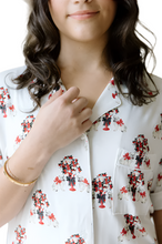 Load image into Gallery viewer, Red and Black Pajama Short Set