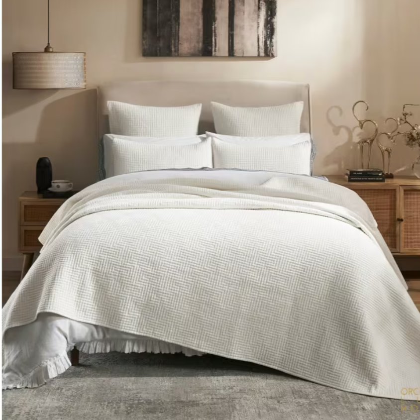Orchids Lux Maze Coverlet