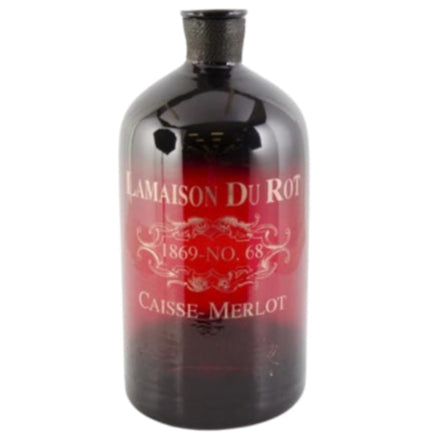 Red Transparent Bottle Vases