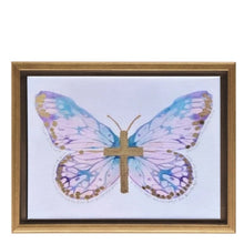 Load image into Gallery viewer, Framed "Trust in the Lord" Cross Butterfly Canvas