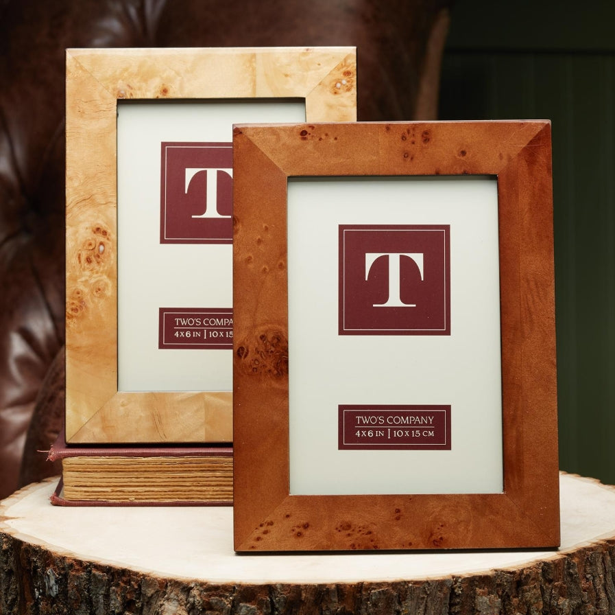 Dark Burled Wood Picture Frame