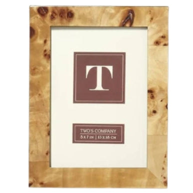 Light Burled Wood Picture Frame