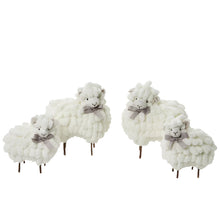 Load image into Gallery viewer, Plush Chenille Sheep with Grosgrain Bow