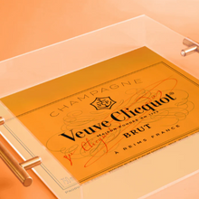 Load image into Gallery viewer, Acrylic Handled Tray: Pop The Bubbly