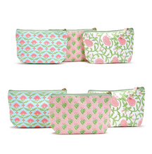 Load image into Gallery viewer, Floral Block Print Pouch Sets