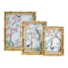 Load image into Gallery viewer, Gold Faux Bamboo Photo Frame