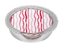 Load image into Gallery viewer, Mariposa Red Dotty and Stripe Beaded Coaster Set