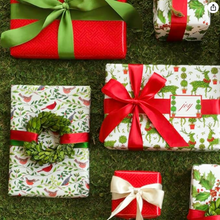 Load image into Gallery viewer, Caspari Animal Topiaries Gift Wrap