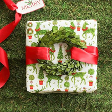 Load image into Gallery viewer, Caspari Animal Topiaries Gift Wrap