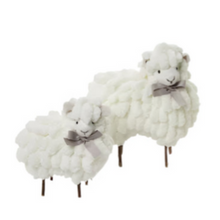 Load image into Gallery viewer, Plush Chenille Sheep with Grosgrain Bow