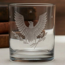 Load image into Gallery viewer, Hand Carved Eagle Rocks Glass