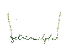 Load image into Gallery viewer, Sorority Italic Font Necklace
