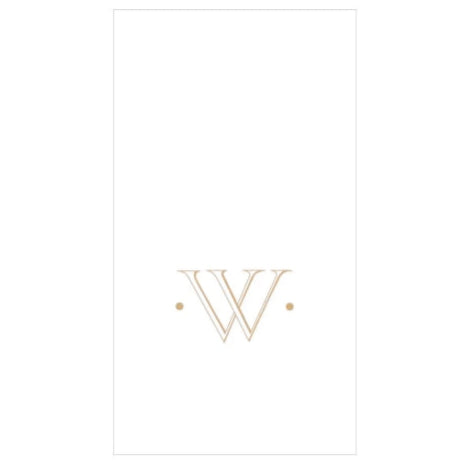 Caspari Gold Single Initial Guest Towels