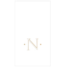 Load image into Gallery viewer, Caspari Gold Single Initial Guest Towels