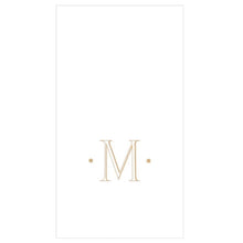 Load image into Gallery viewer, Caspari Gold Single Initial Guest Towels
