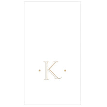 Load image into Gallery viewer, Caspari Gold Single Initial Guest Towels