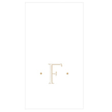 Load image into Gallery viewer, Caspari Gold Single Initial Guest Towels