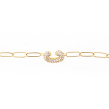 Load image into Gallery viewer, Rhinestone Initial Bracelet