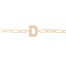 Load image into Gallery viewer, Rhinestone Initial Bracelet