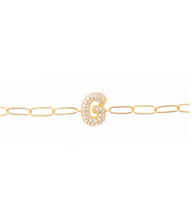 Load image into Gallery viewer, Rhinestone Initial Bracelet