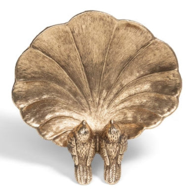 Gilded Perch Pewter Jewelry Dish