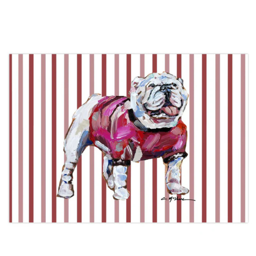 Bulldog Art Blank Card